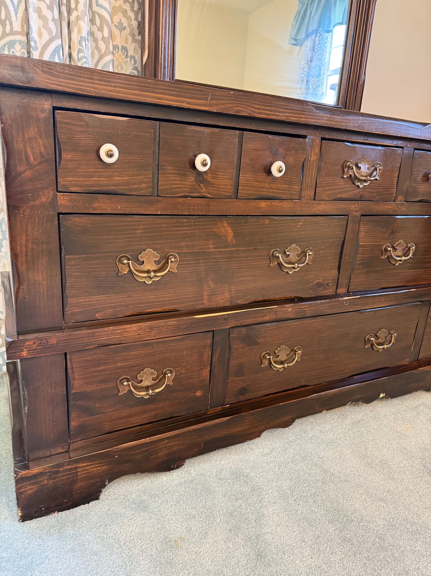 Pine Dresser & Mirror