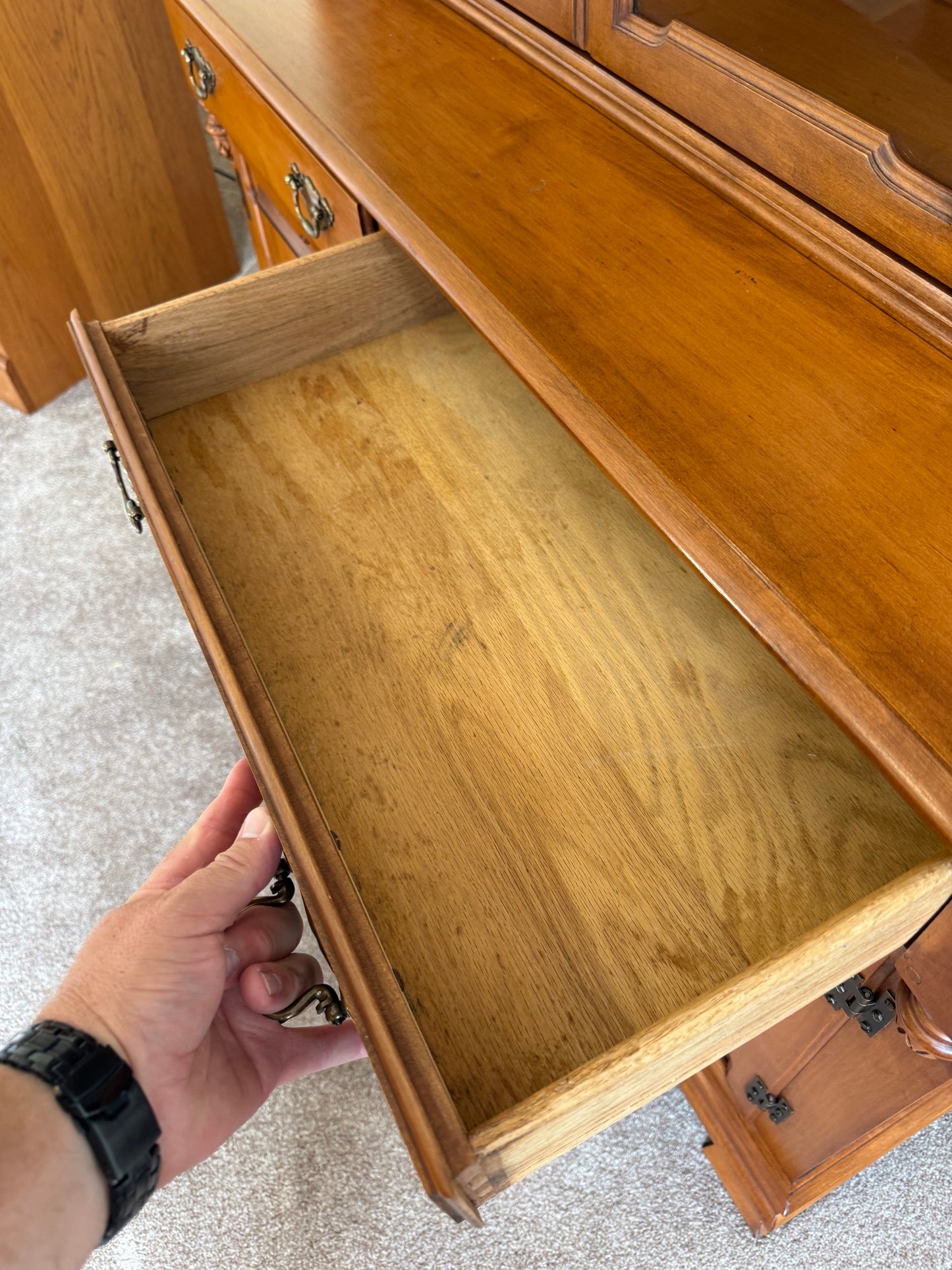Young Republic Tell City Maple China Cabinet