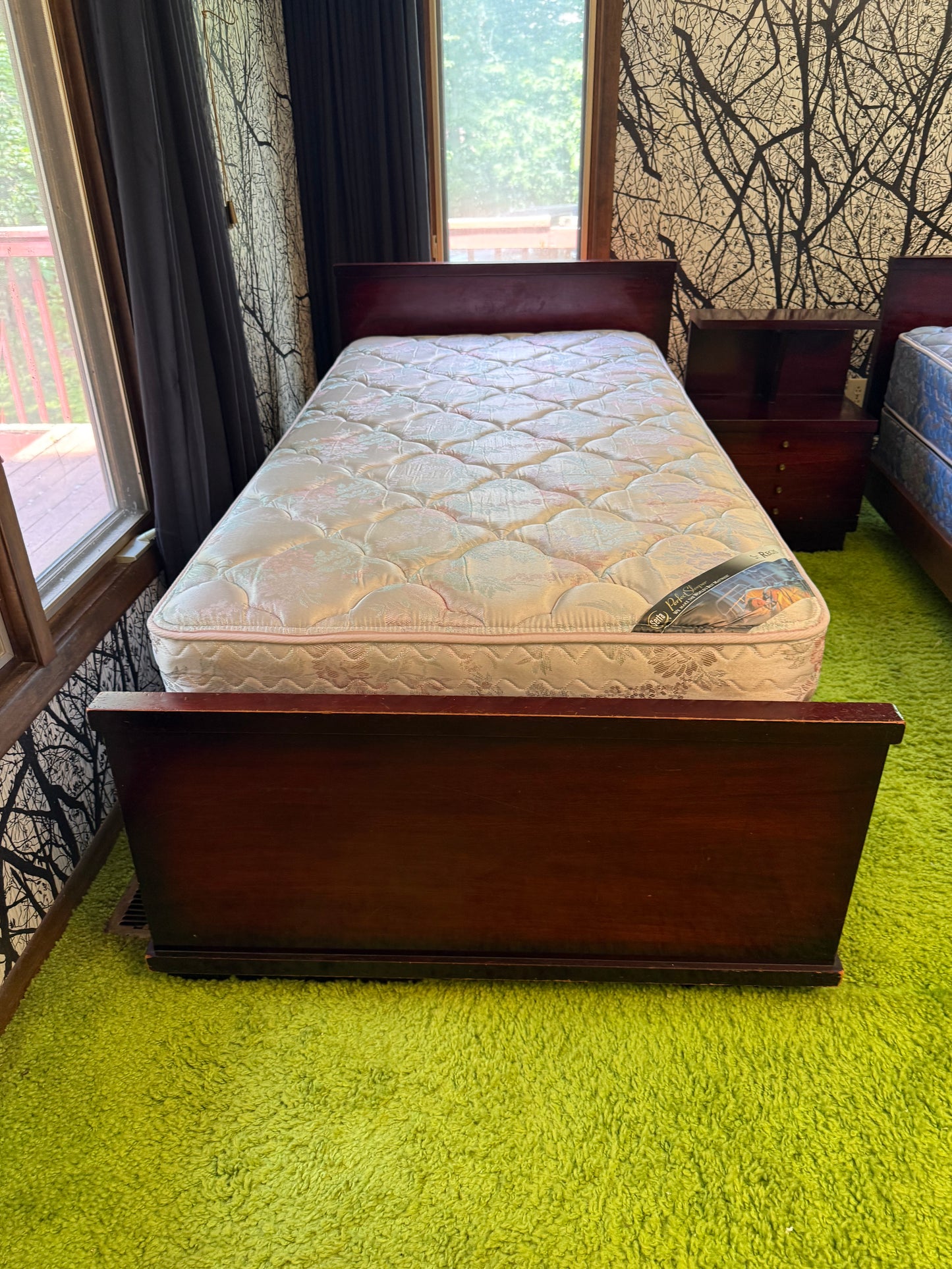 Vintage Twin Beds & Nightstand