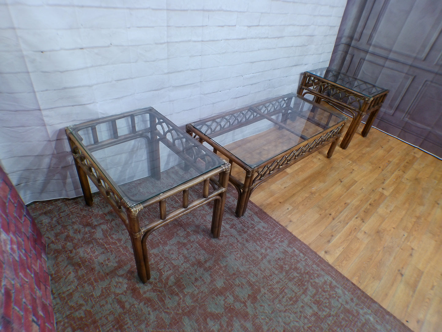 Rattan Coffee Table & End Tables