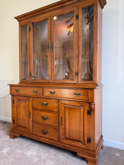 Young Republic Tell City Maple China Cabinet