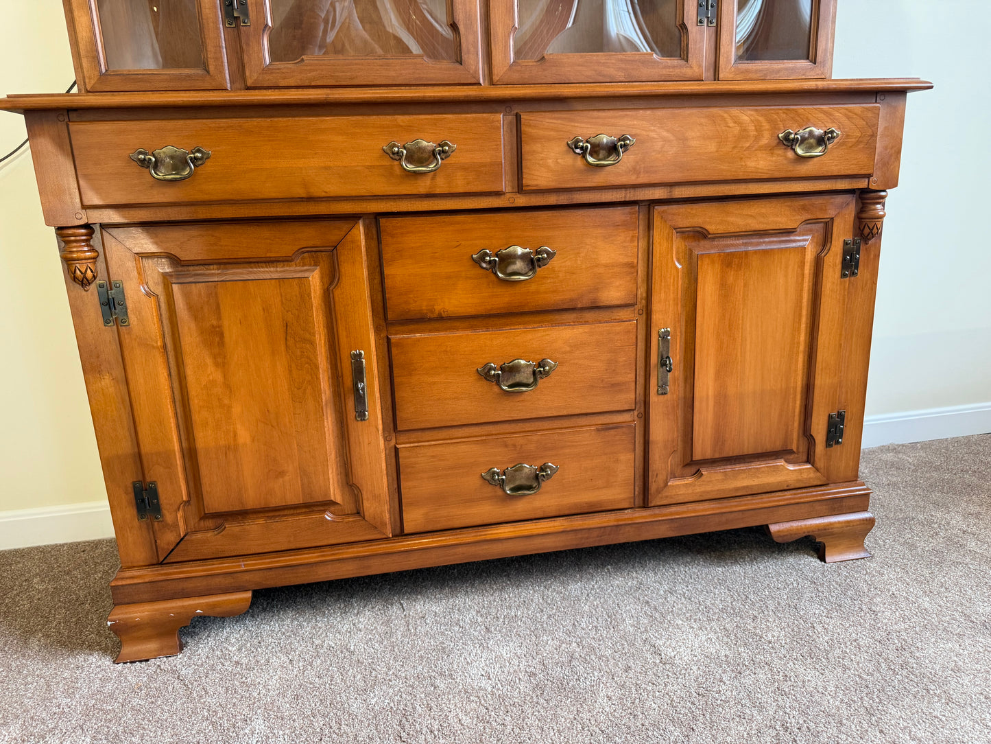 Young Republic Tell City Maple China Cabinet