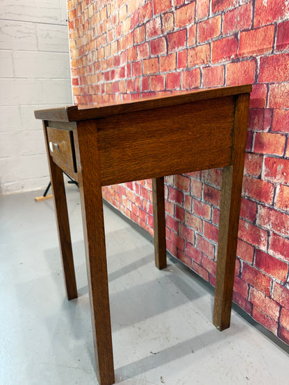 Antique Sloped End Table