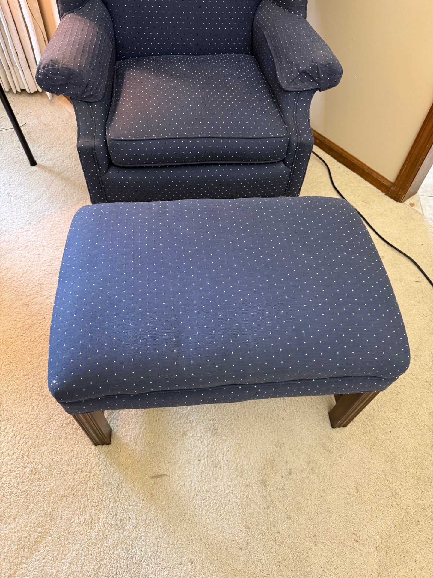 Wingback Chair and Ottoman