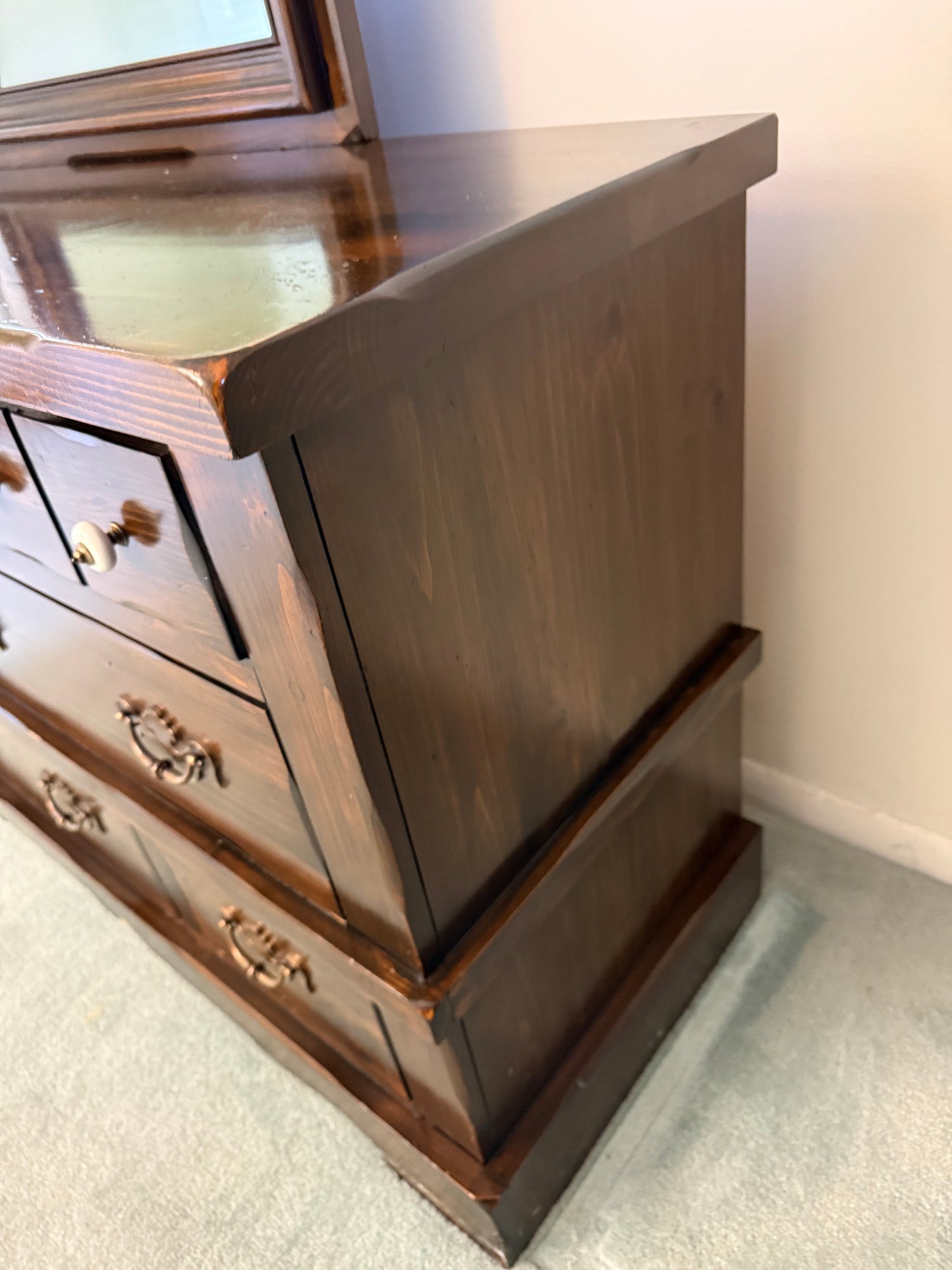 Pine Dresser & Mirror