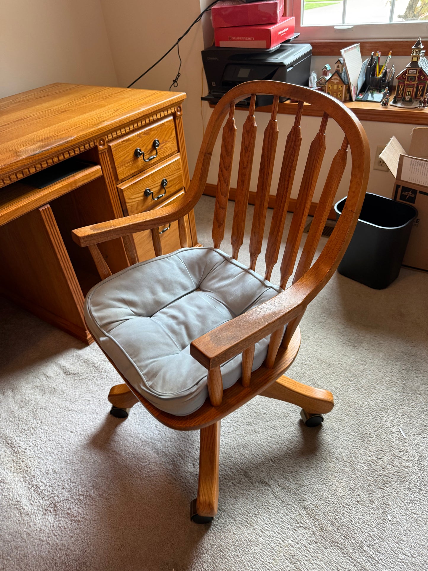Desk, Chair & Filing Cabinet