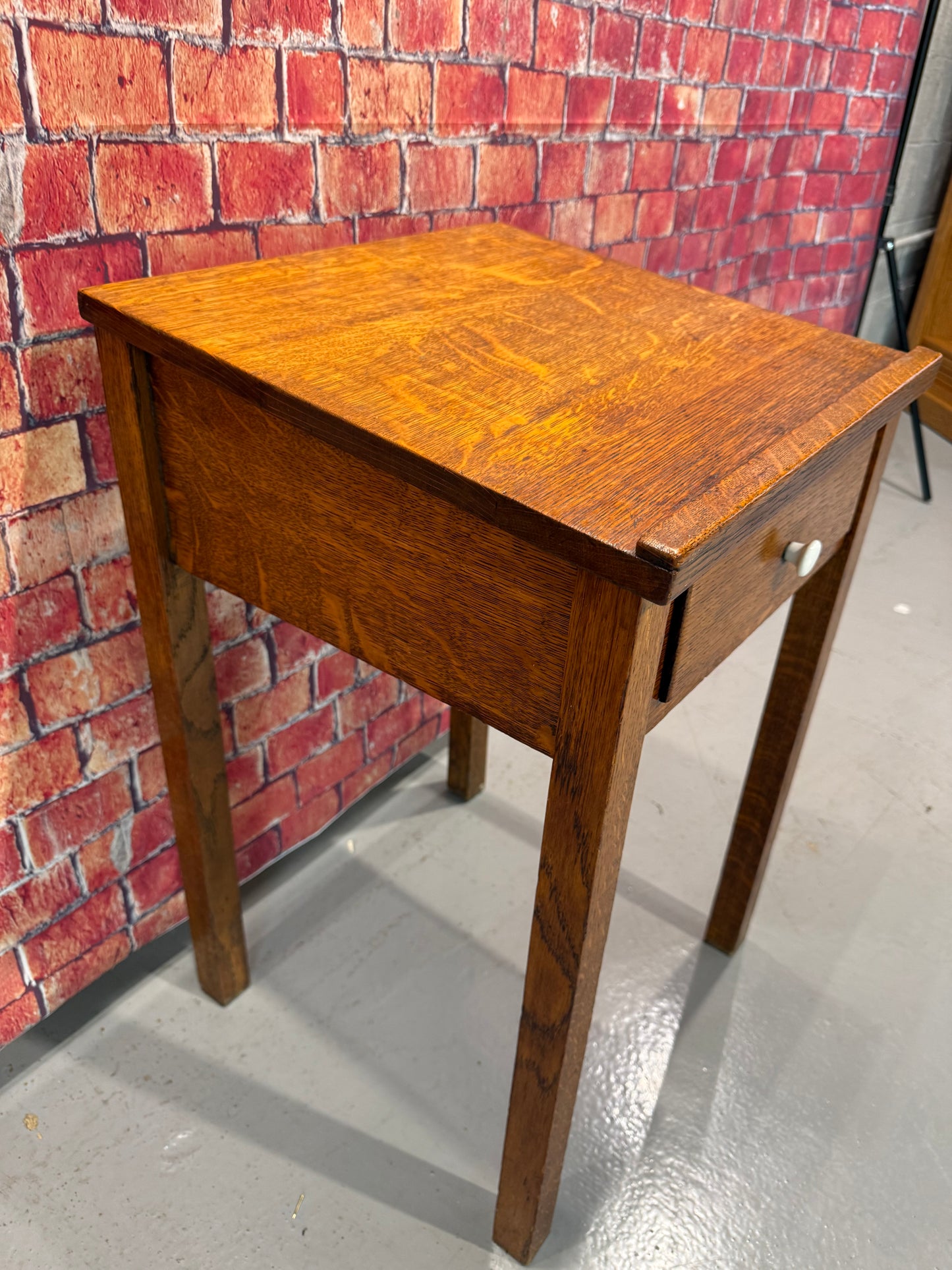 Antique Sloped End Table