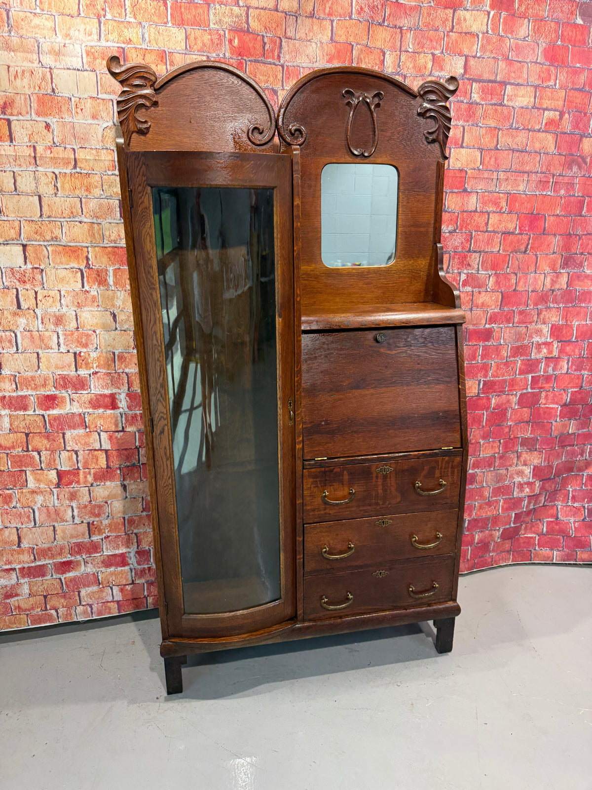 Antique Victorian Secretary Desk / Bookshelf