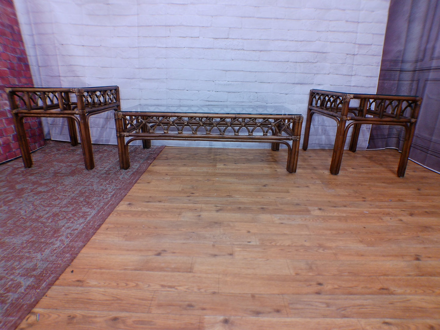 Rattan Coffee Table & End Tables