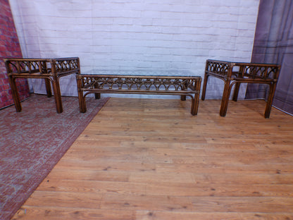 Rattan Coffee Table & End Tables