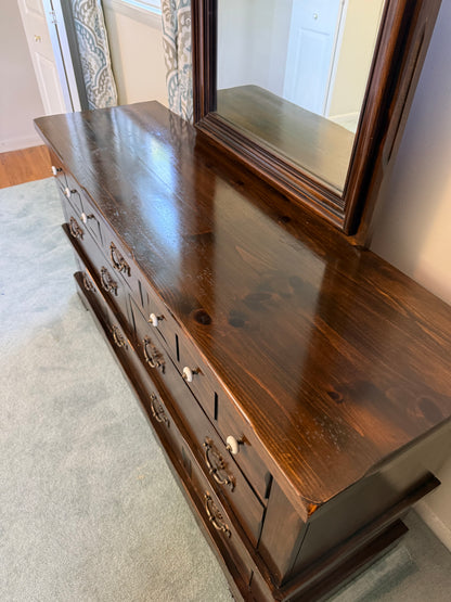 Pine Dresser & Mirror