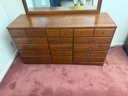 Walnut Dresser & Mirror