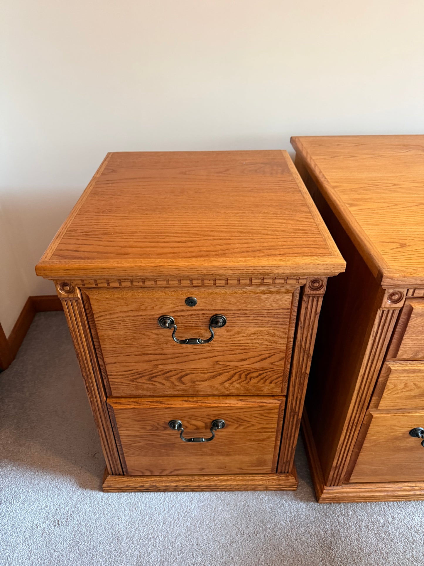 Desk, Chair & Filing Cabinet