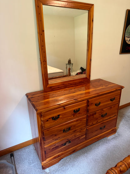 Cedar Dresser & Mirror