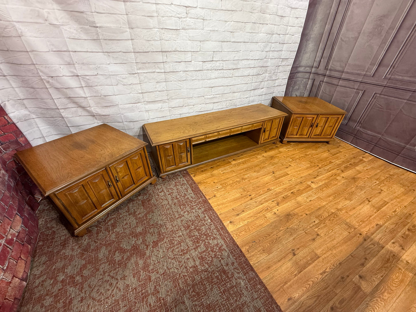 Solid Wood Coffee Table & End Tables