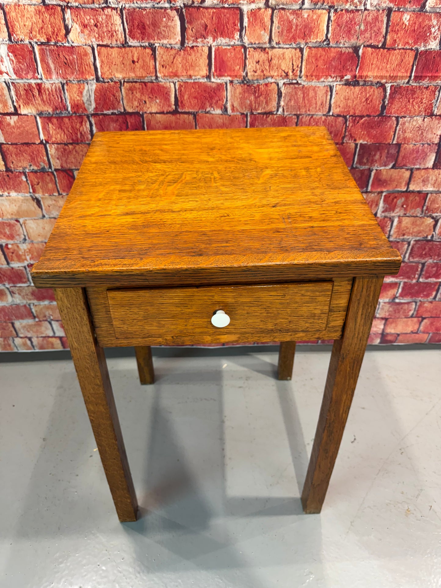 Antique Sloped End Table
