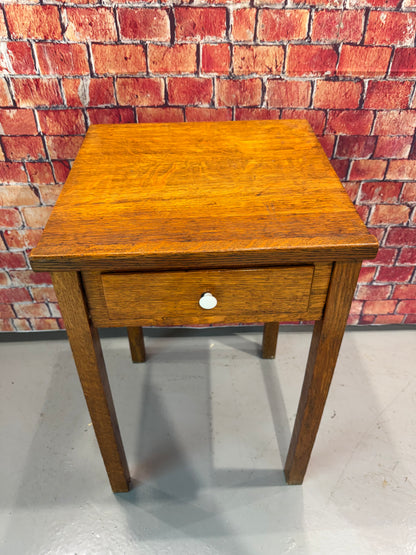 Antique Sloped End Table
