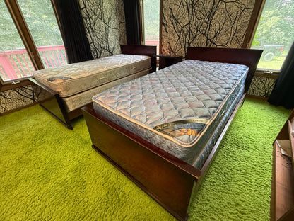 Vintage Twin Beds & Nightstand