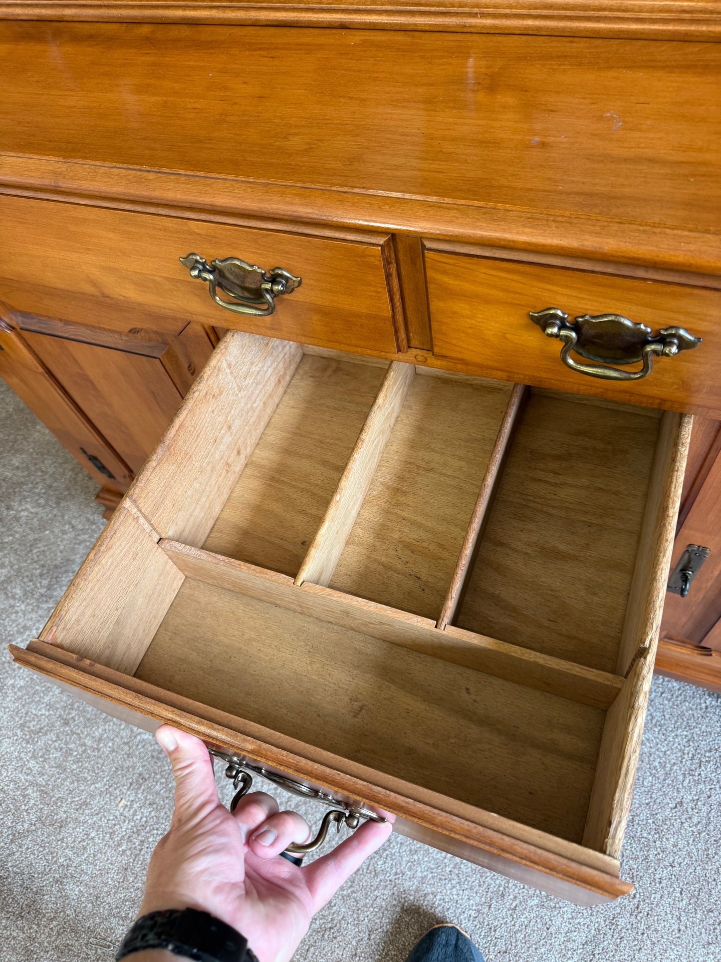 Young Republic Tell City Maple China Cabinet