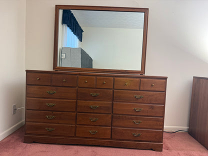 Walnut Dresser & Mirror