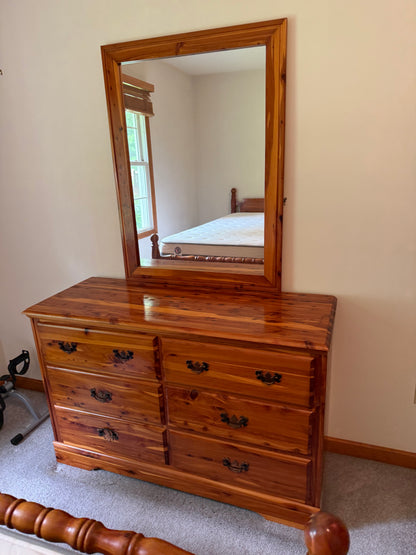 Cedar Dresser & Mirror