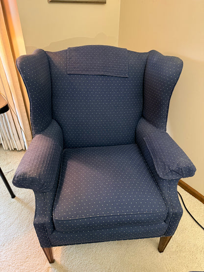 Wingback Chair and Ottoman