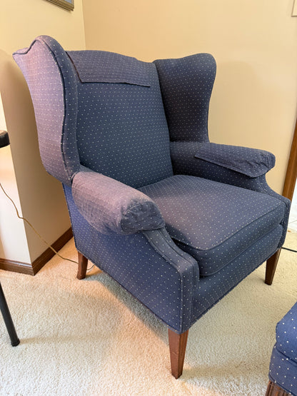 Wingback Chair and Ottoman