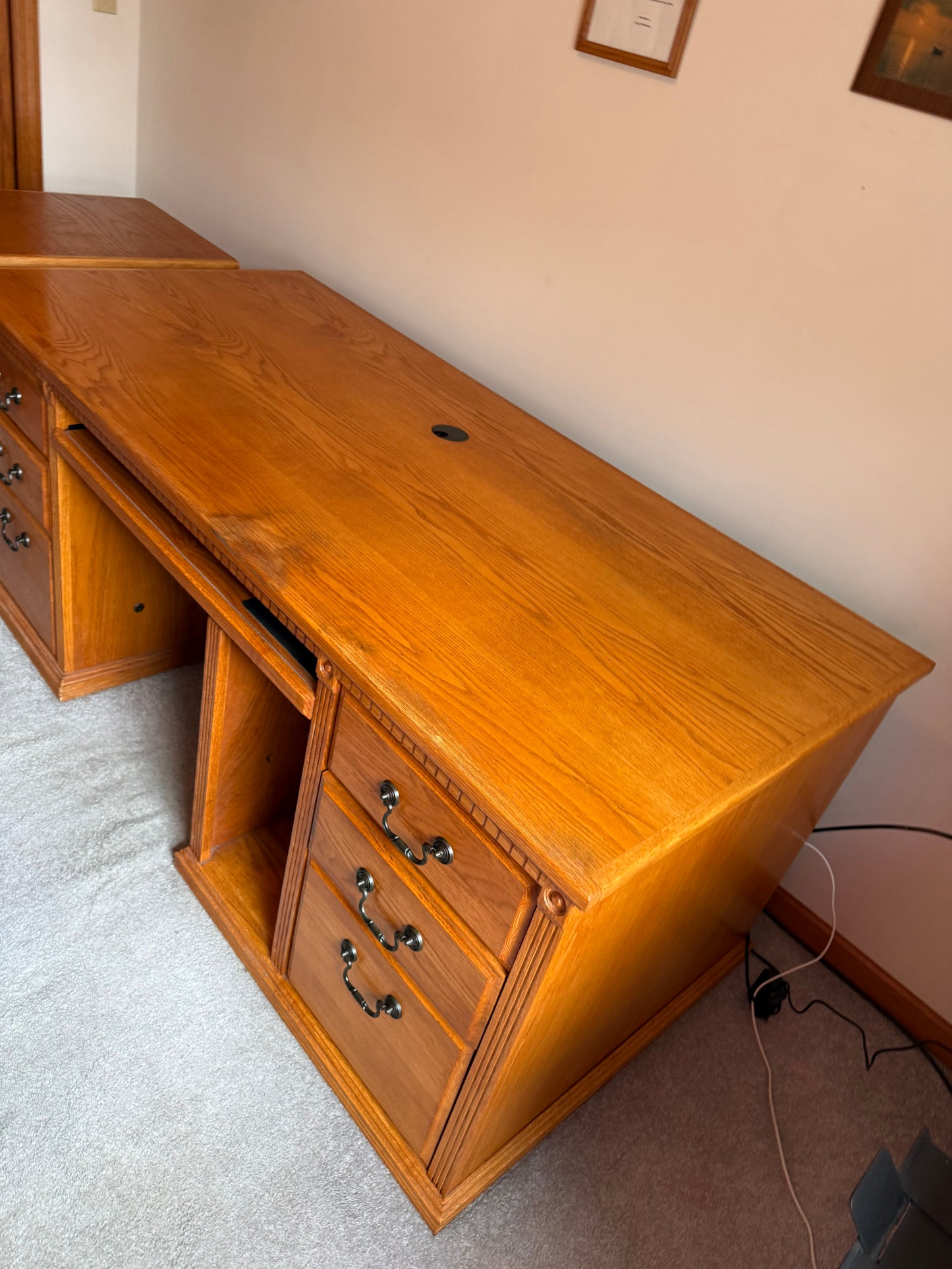Desk, Chair & Filing Cabinet