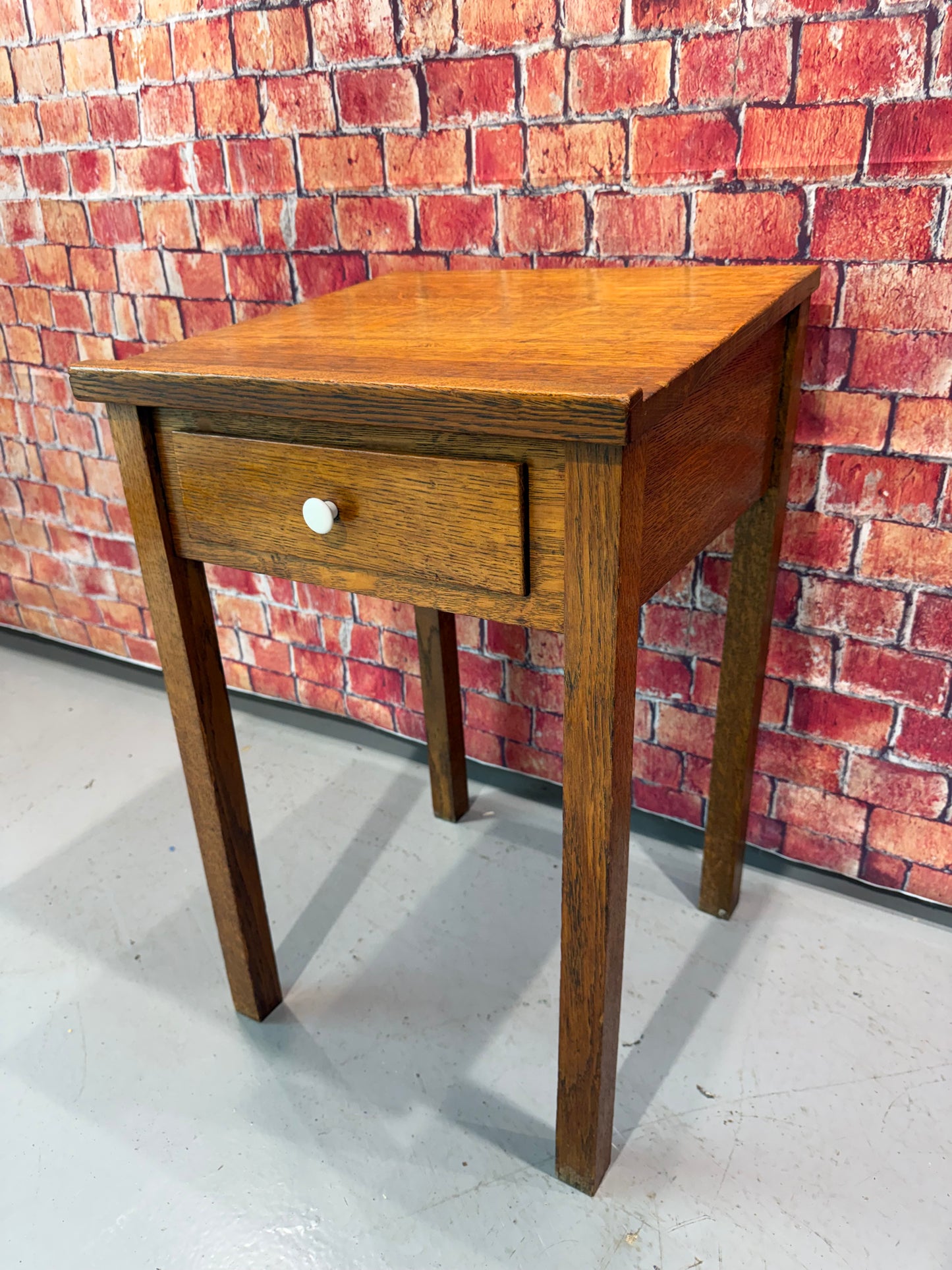 Antique Sloped End Table