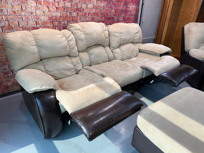 Reclining Sofa, Recliner & Ottoman
