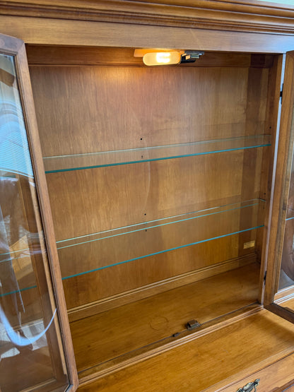 Young Republic Tell City Maple China Cabinet