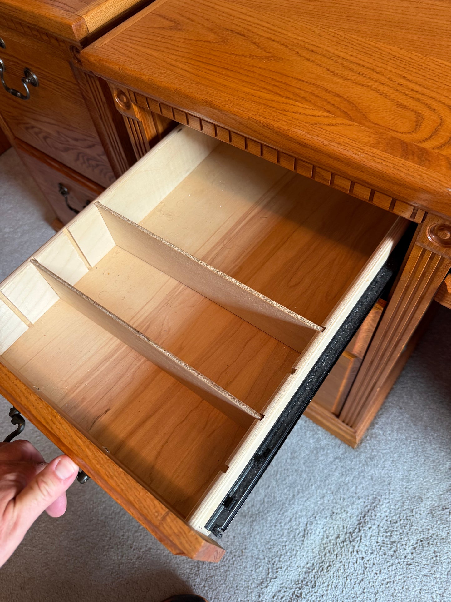 Desk, Chair & Filing Cabinet