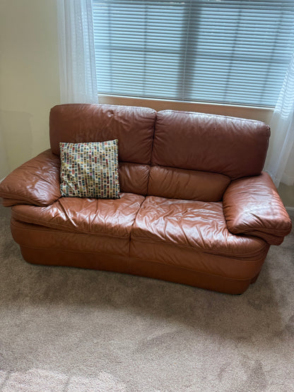 Italian Leather Sofa & Loveseat