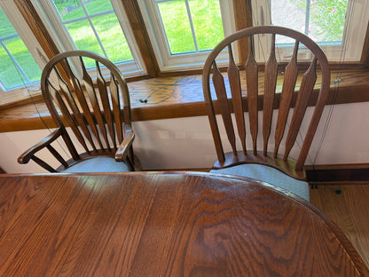 Dining Table & 6 Chairs w/ Wheels