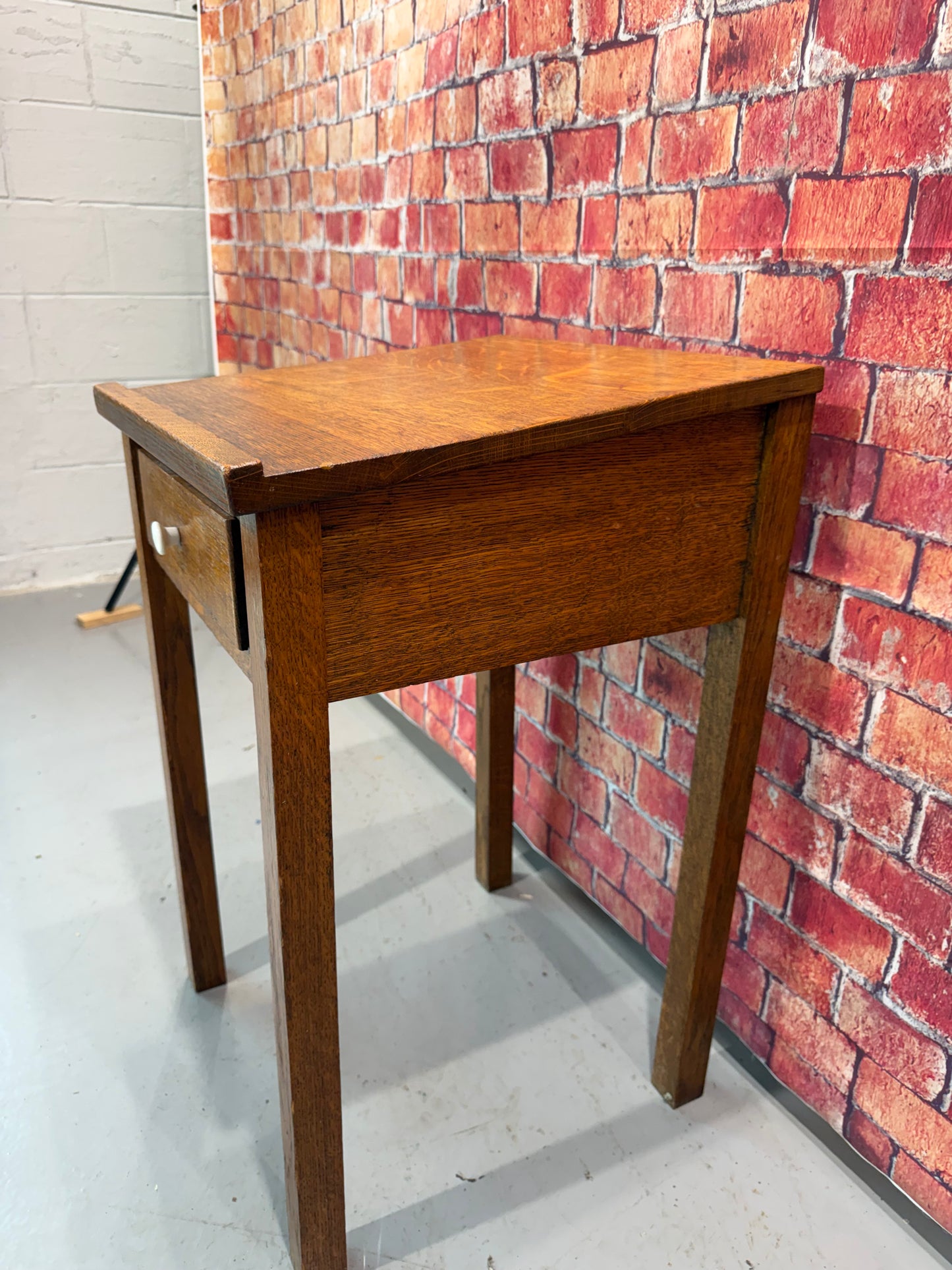 Antique Sloped End Table