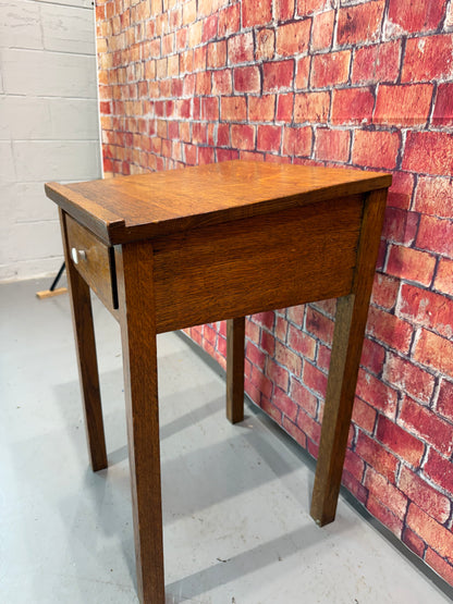 Antique Sloped End Table