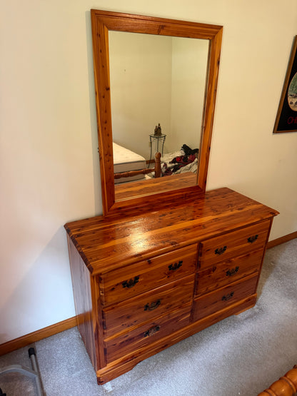 Cedar Dresser & Mirror