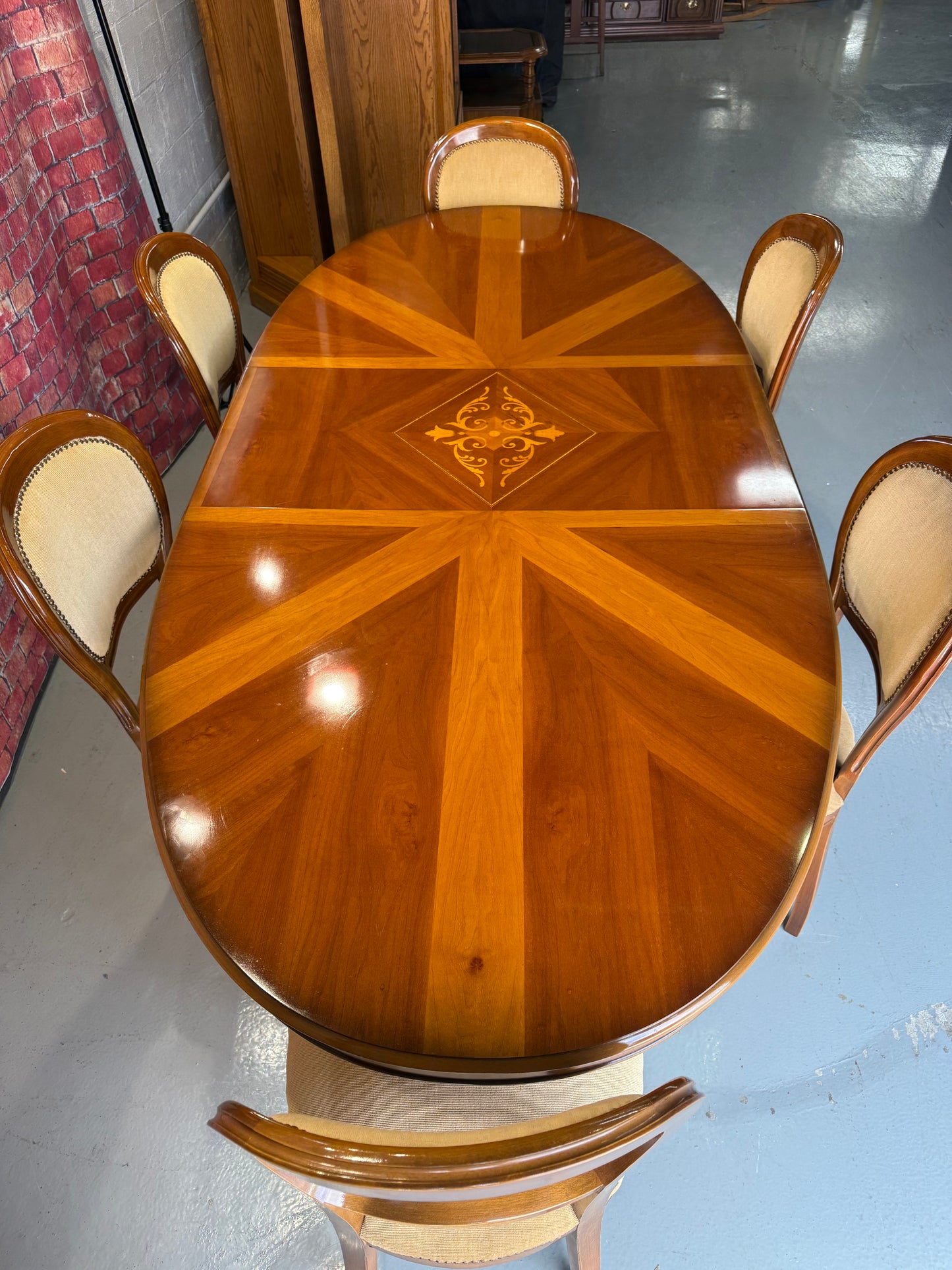 Italian Dining Table & 6 Chairs