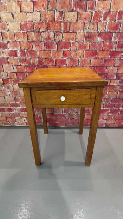 Antique Sloped End Table