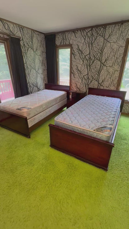 Vintage Twin Beds & Nightstand