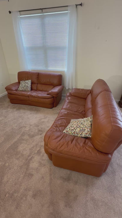 Italian Leather Sofa & Loveseat