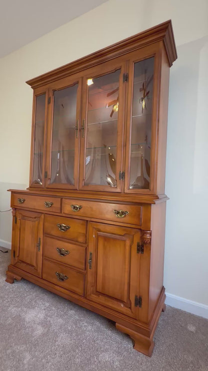 Young Republic Tell City Maple China Cabinet