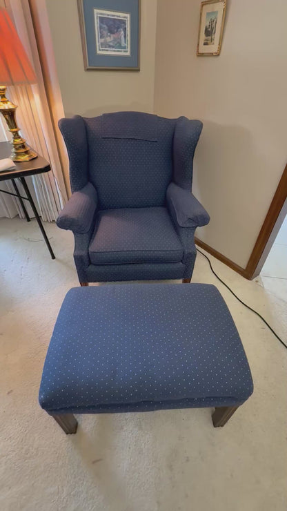 Wingback Chair and Ottoman